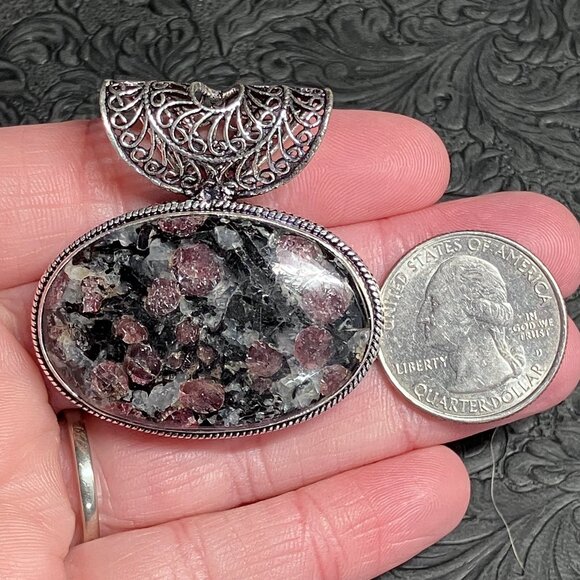 Eudialyte Stone Crystal Jewelry Pendant - Picture 8 of 8